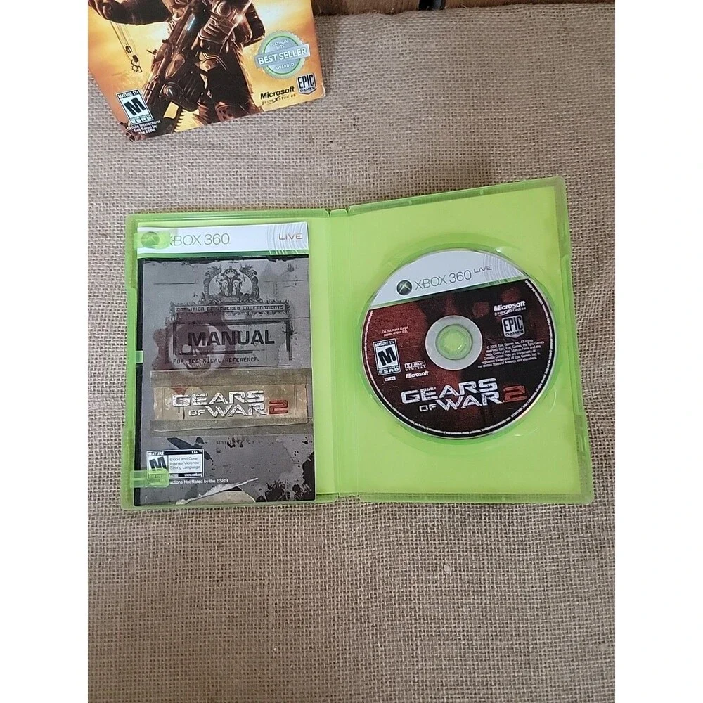 Gears of War 2 (Xbox 360, 2008) Tested and working Very Good Condition